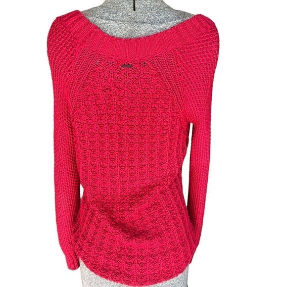 Calvin Klein Jeans Ladies Crewneck Sweater Red - Picture 7 of 13